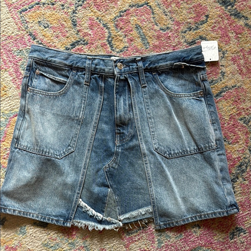 Free People Denim Mini Skirt